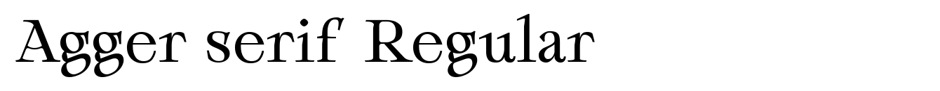 Agger serif Regular image